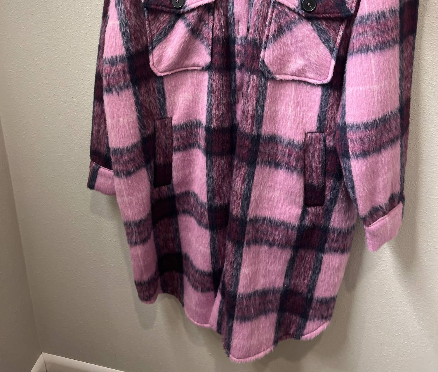 Tribal - Long Plaid Shacket