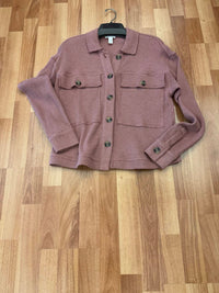 Tribal - WOMEN'S CROP KNIT SHACKET WITH PATCH POCKETS