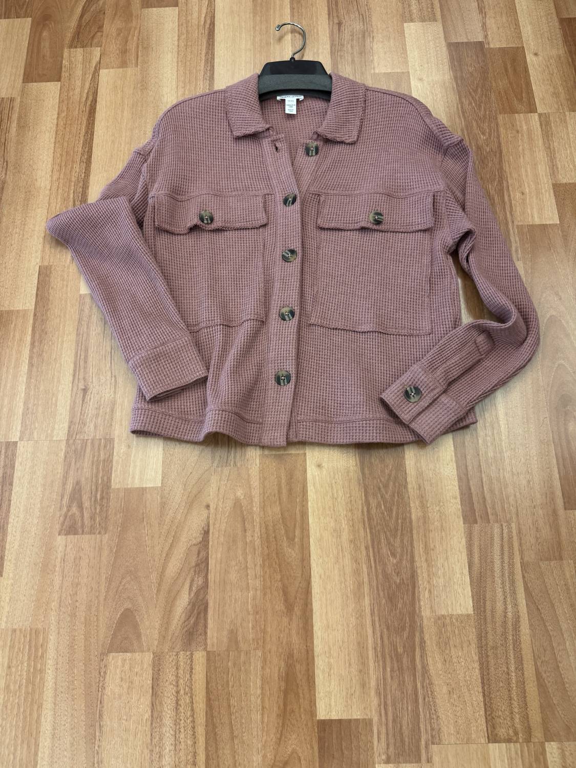 Tribal - WOMEN'S CROP KNIT SHACKET WITH PATCH POCKETS