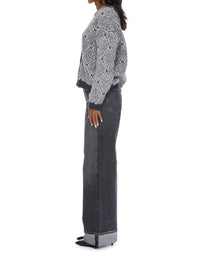 VERO MODA Rory V-neck Cardigan in anthracite light grey - women's cardigan - alternate view