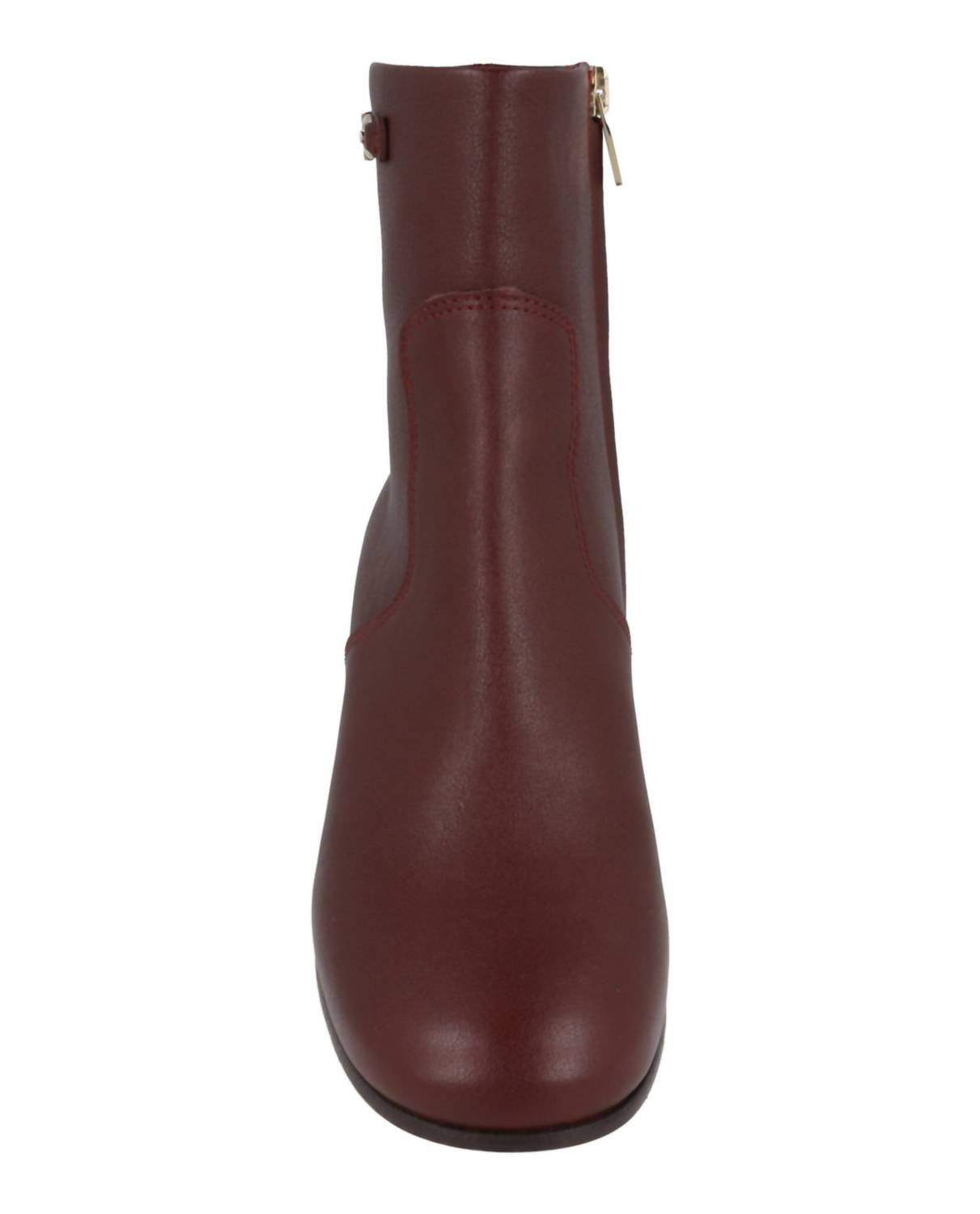 Salvatore Ferragamo Women's Otello Leather Booties in nebbiolo - women's shoe - view 4