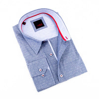 Eight X - Men's Button Down Jacquard Shirt With Trim