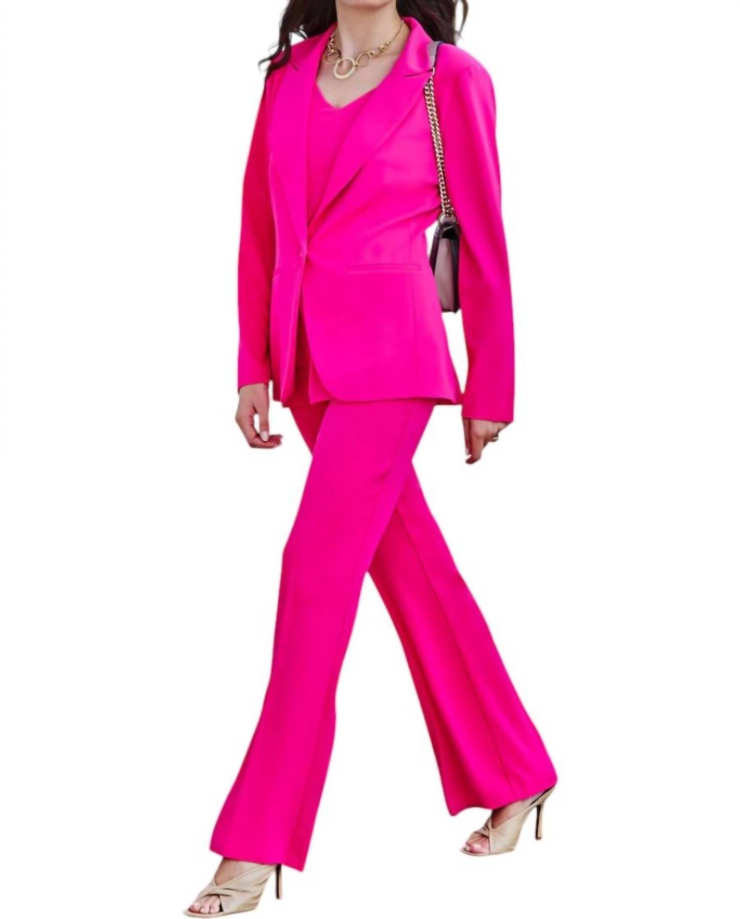 Frank Lyman Women's Pant Suit in neon berry 1 - women's pants