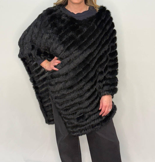 Morris Kaye - Knit Rabbit Poncho