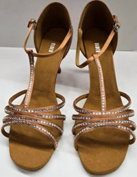 Bloch - Women's Guilia 2.5" Flare Heel Latin Sandal With Rhinestones
