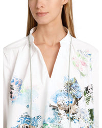 Marc Cain - V-neck Beaded Print Blouse