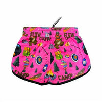 Flow Society Girls' Camp Lacrosse Shorts in pink - kids' shorts - detail view