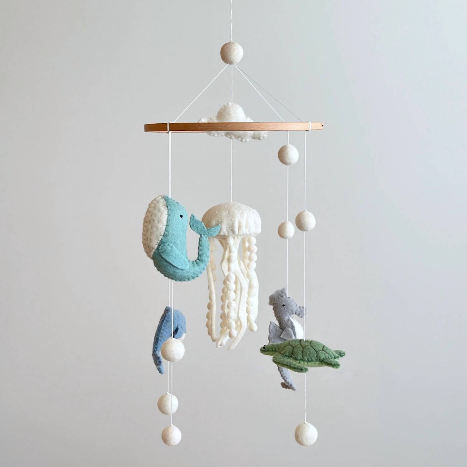 Ganapati Crafts - Kid's Felt Baby Mobile - Jellyfish