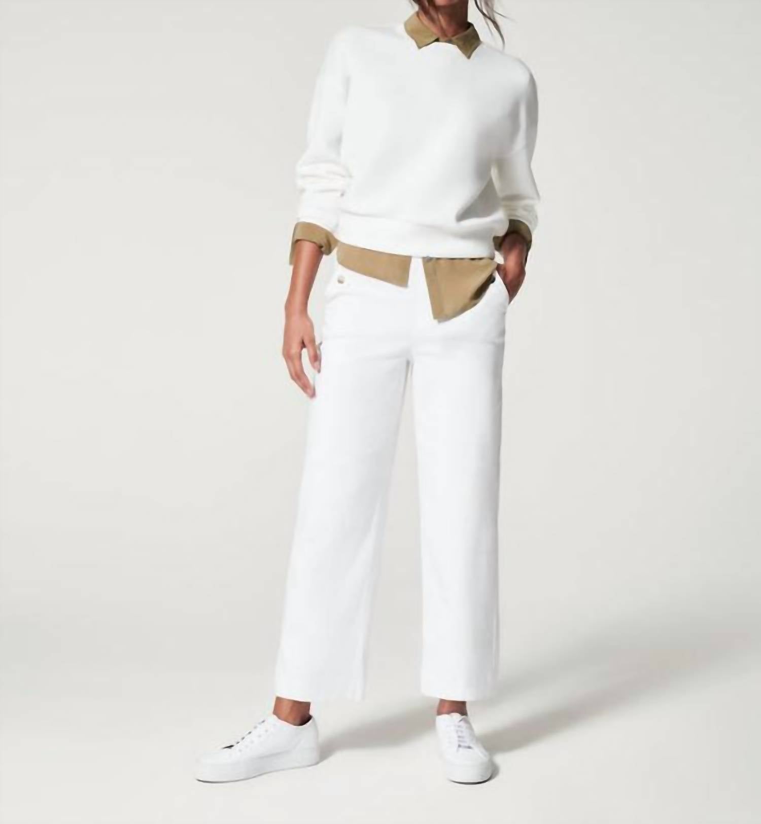 Spanx - Stretch Twill Cropped Wide Leg Pants