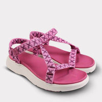 Mykos Women's Solstice Hook & Loop Sandal in fuchsia - women's sandal - view 8