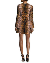 A.L.C. - Silk Animal Print Mini Dress