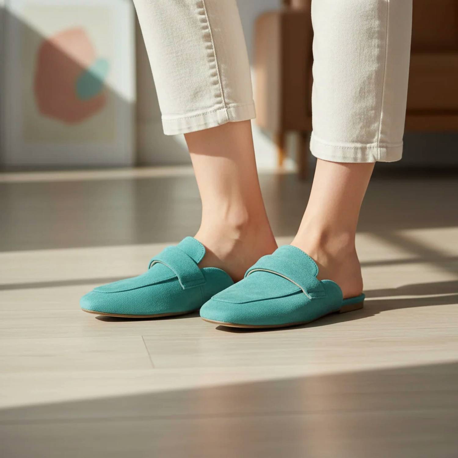 Bruno Menegatti - Women's Suede Leather Mule Glacier