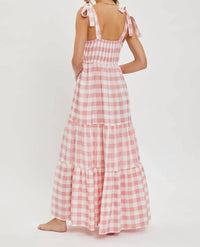 Sweet Lovely By Jen - Gingham Maxi Dress
