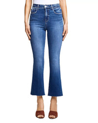 L'Agence Kendra High Rise Crop Flare Jeans in laredo - women's jeans