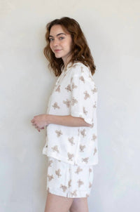 Things Between - Button-down Top And Shorts Set