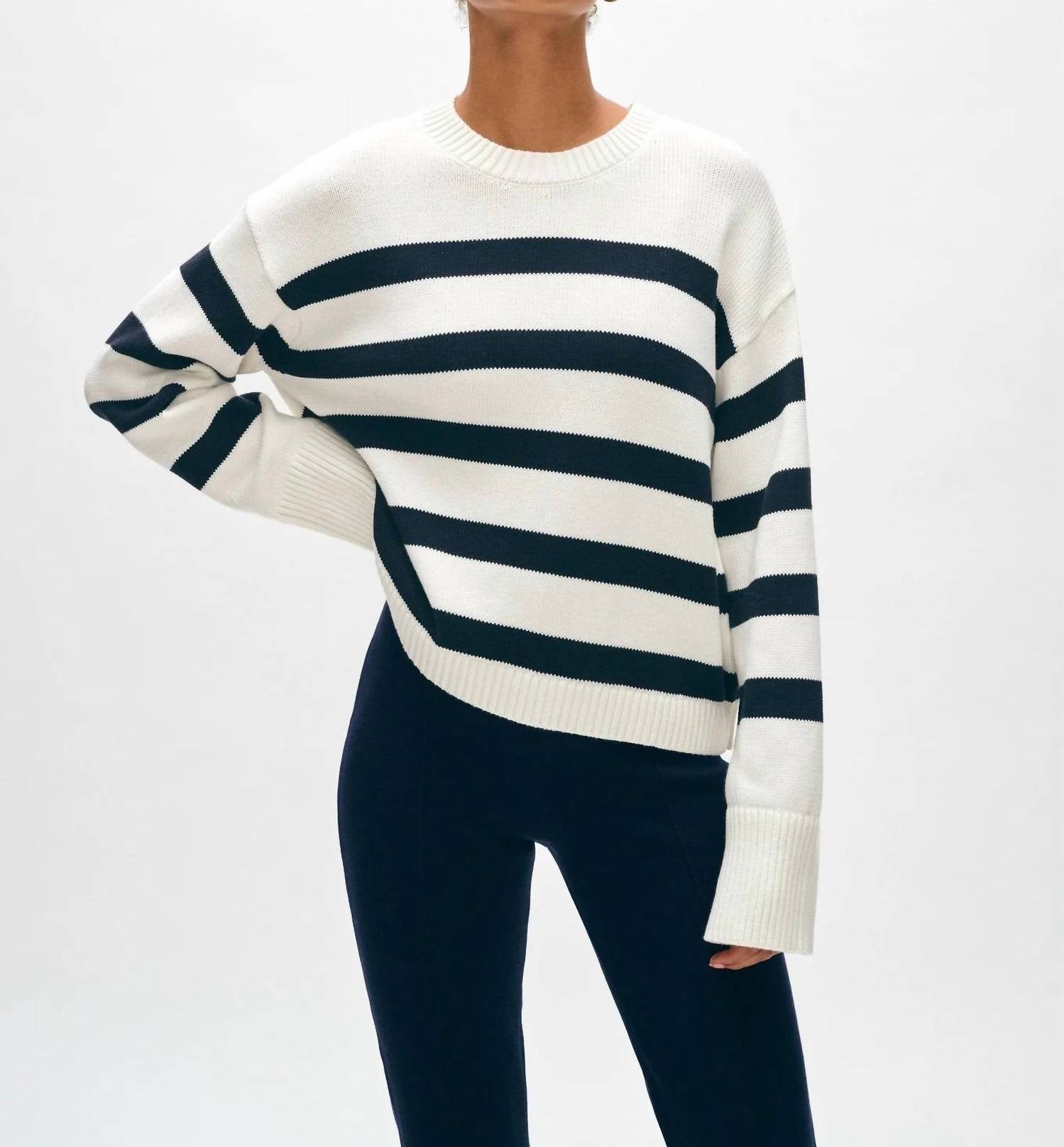 White + Warren - Cotton Easy Crewneck Sweater