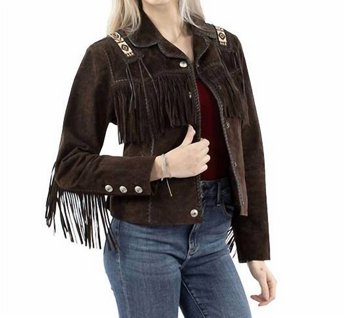 Scully - Fringe and Beaded Suede Jacket