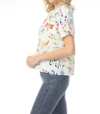 Charlie B - Floral Printed Dolman Sleeve Top