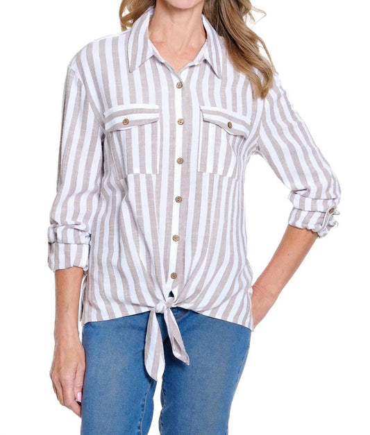 Multiples - Tie Front Blouse