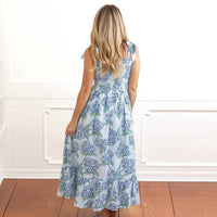 8 Oak Lane - Tie Top Smocked Maxi Dress