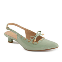 Andrea Women's Low Heel Pump in green - women's heels