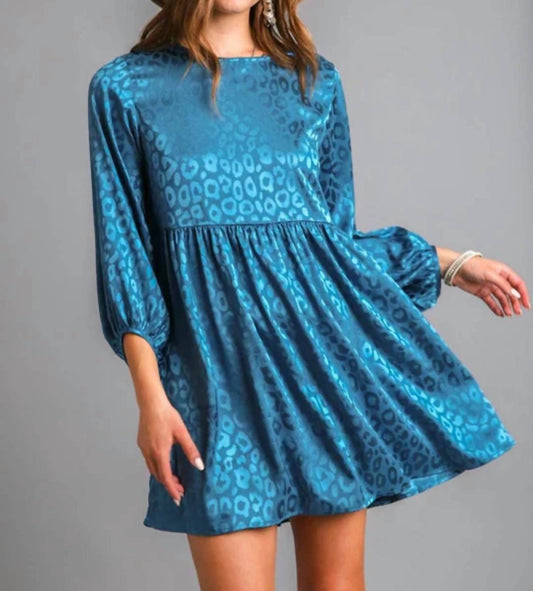 Umgee - Animal Print Long Sleeve Dress