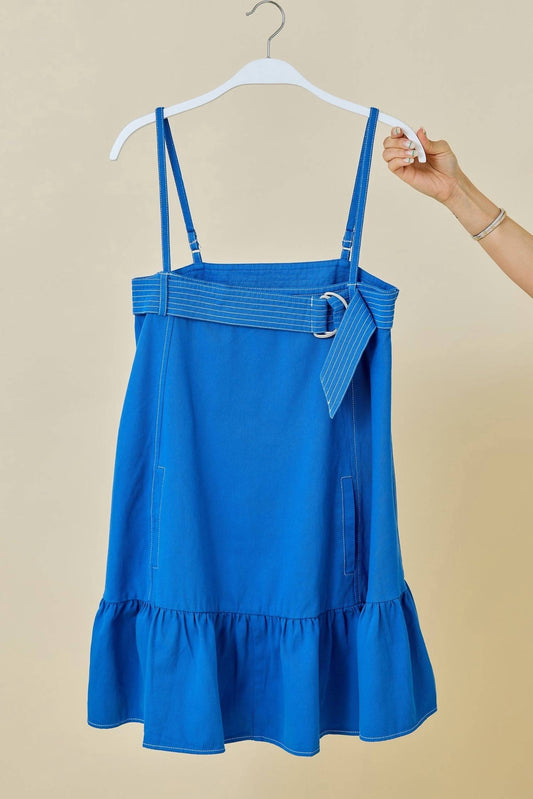 Day + Moon - Drop Waist Denim Mini Dress