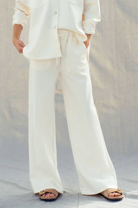 Urban Daizy - Cotton Wide Leg Drawstring Lounge Pants