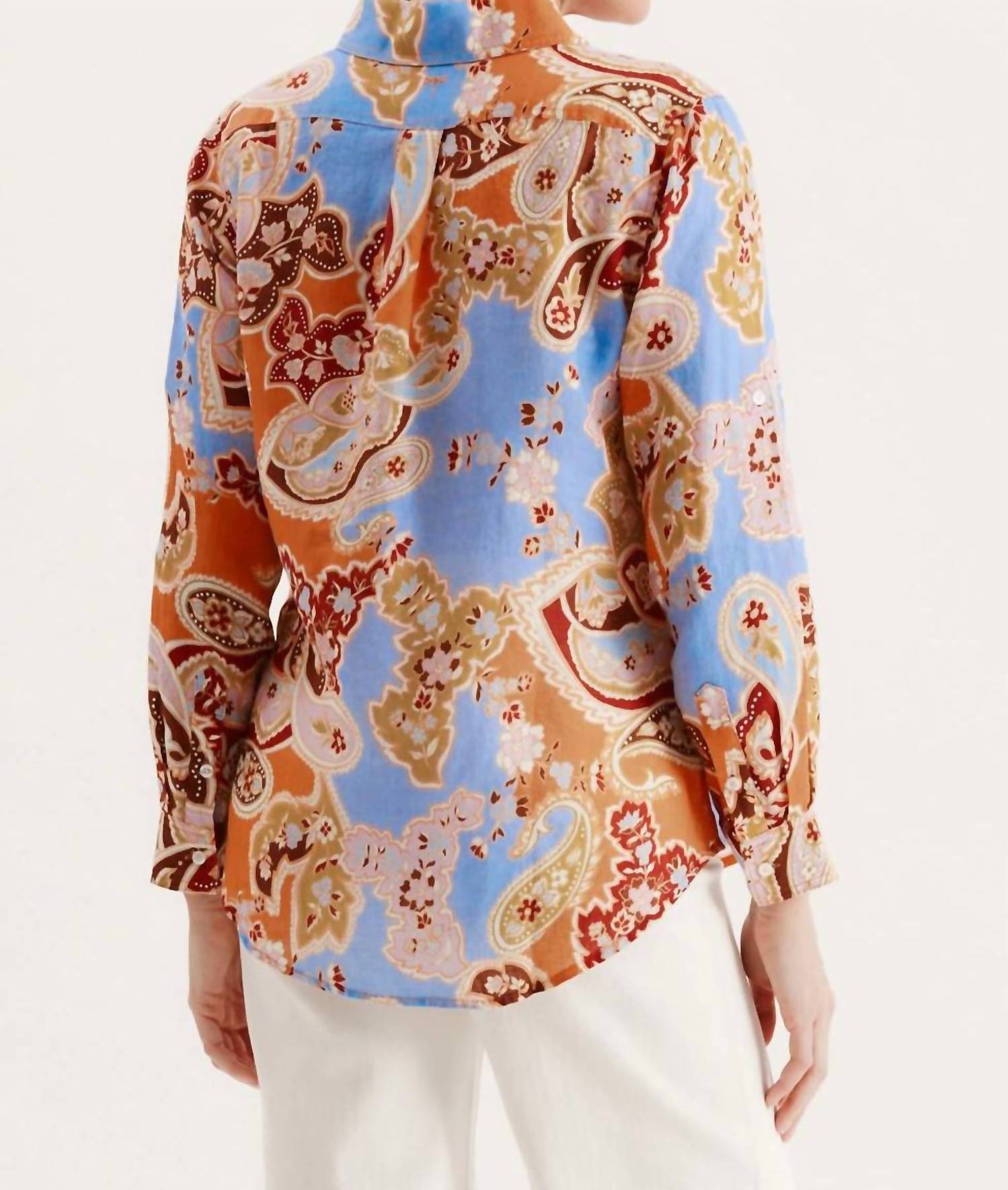 Tyler Boe - Addison Linen Paisley Blouse