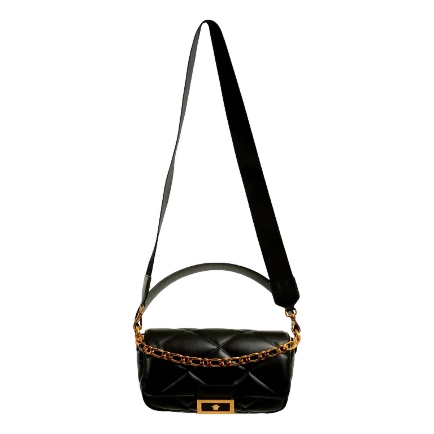 Versace - Women's La Medusa Chain Quilted Calfskin Leather Crossbody Bag