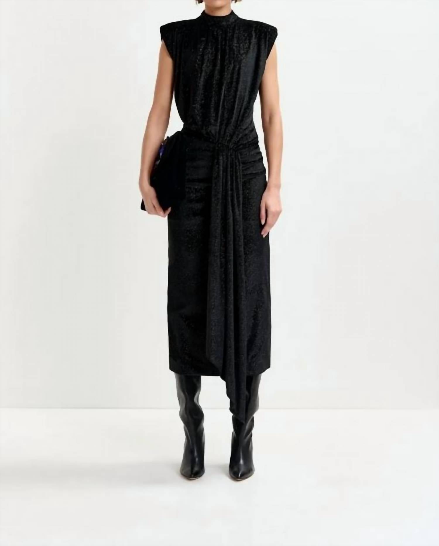 Essentiel Antwerp - Inche Velvet Jersey Dress