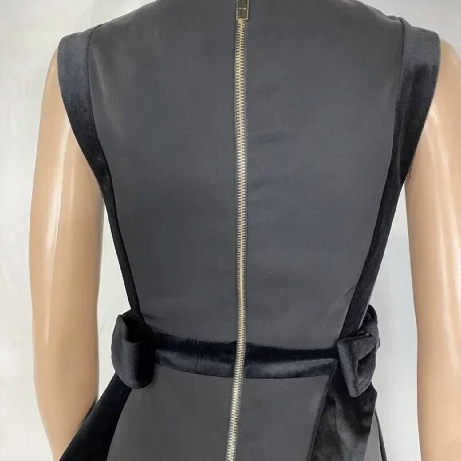 TED BAKER Velvet Bow Skater Mini Dress in black - women's dress - alternate view