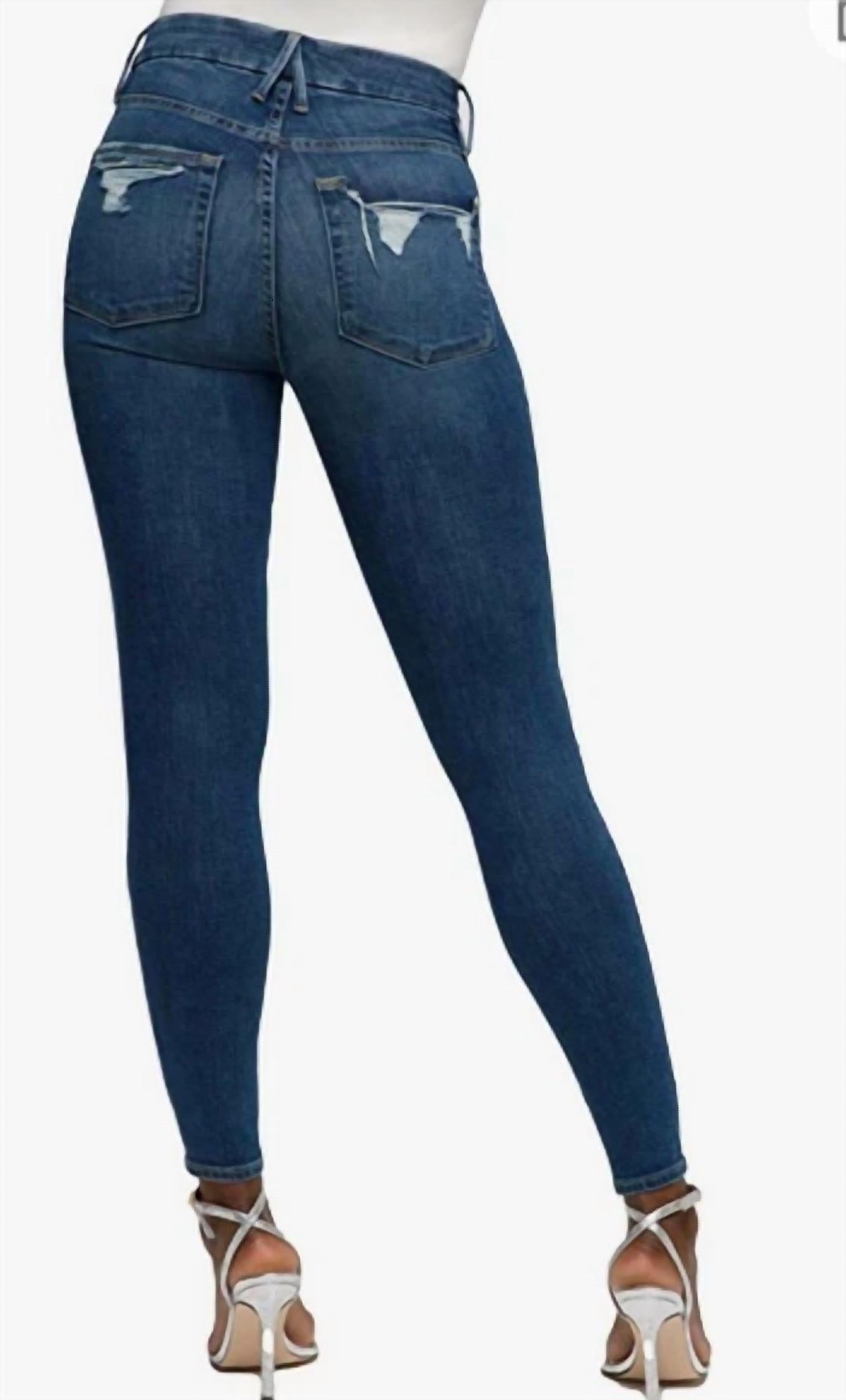 Good American - Good Legs Chewed Hem Jeans