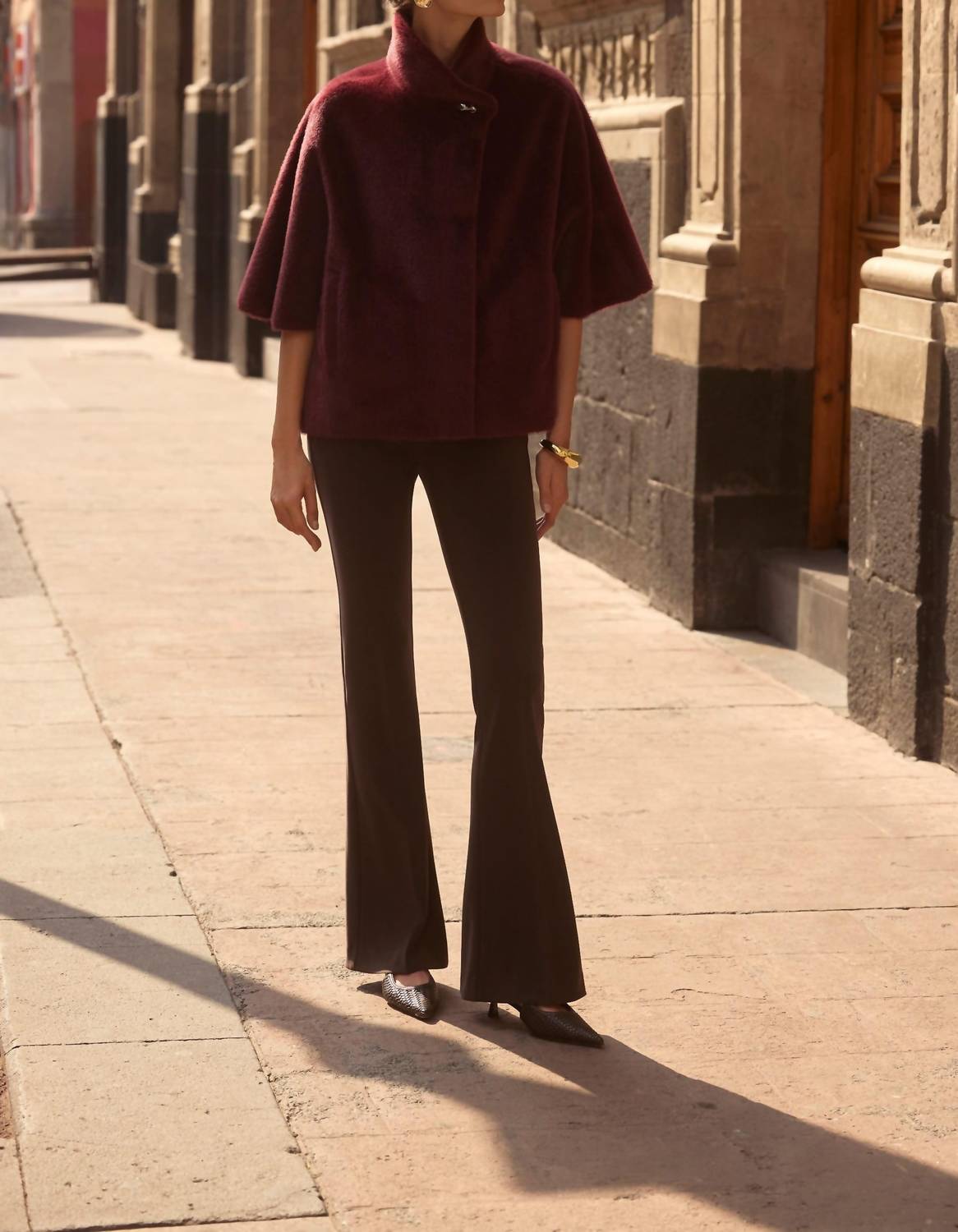 Joseph Ribkoff - Bonded Faux Fur Suede Boxy Jacket