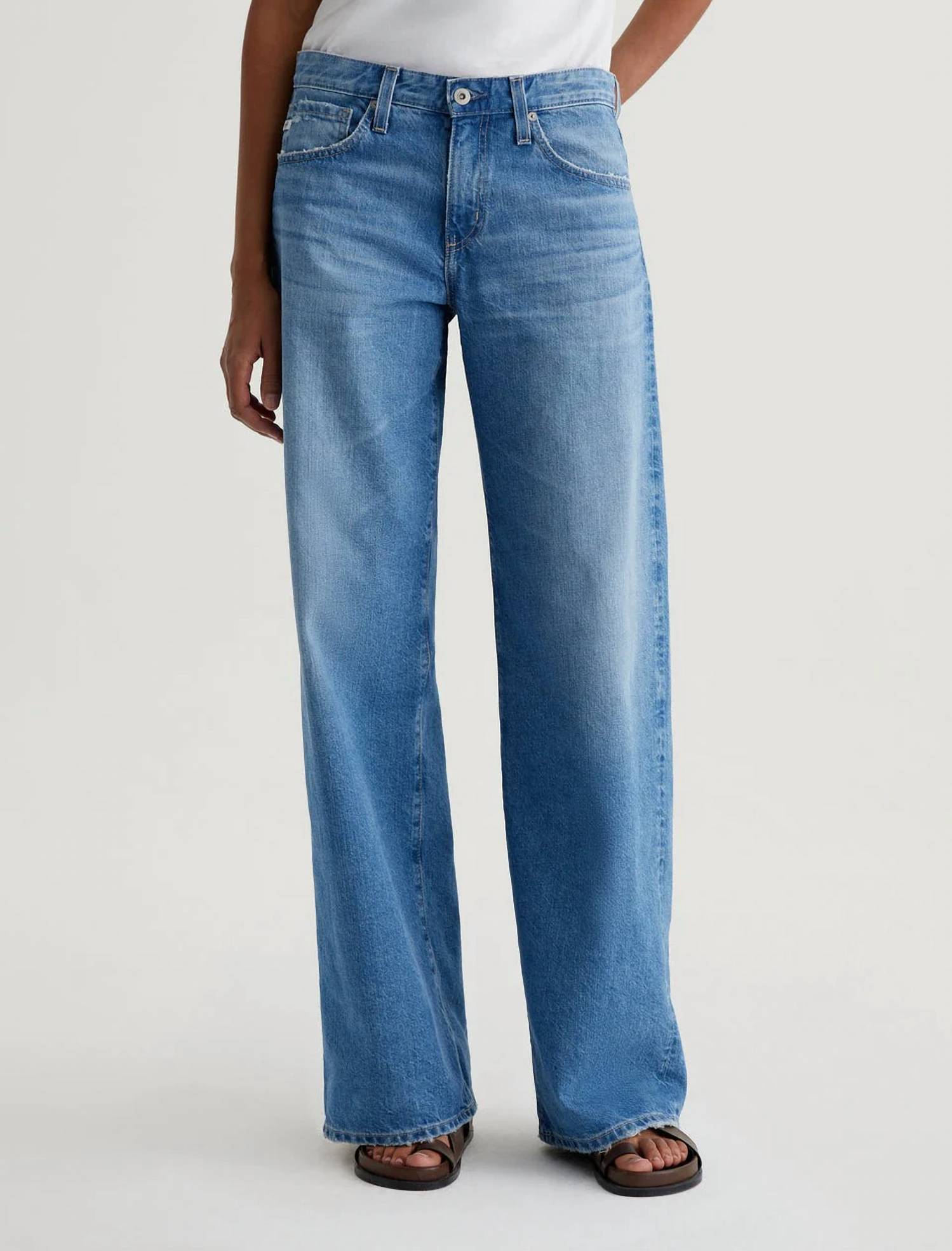 Ag Jeans - Adria Low-rise Wide Leg Jeans