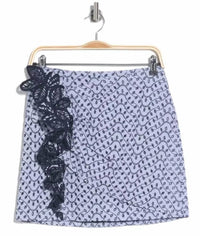 Derek Lam 10 Crosby - Lanah Embroidered Ruched With Lace Trim Skirt