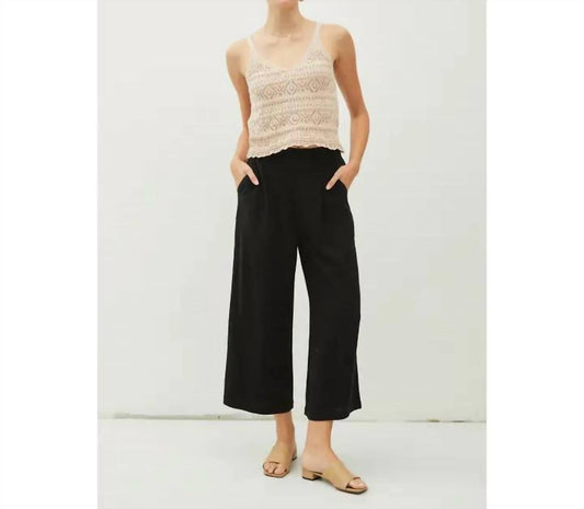 Be Cool - Linen Blend Wide Leg Crop Pants