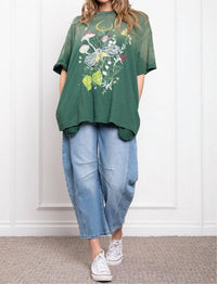 Blue Velvet - Natural Print Mineral Wash Tee
