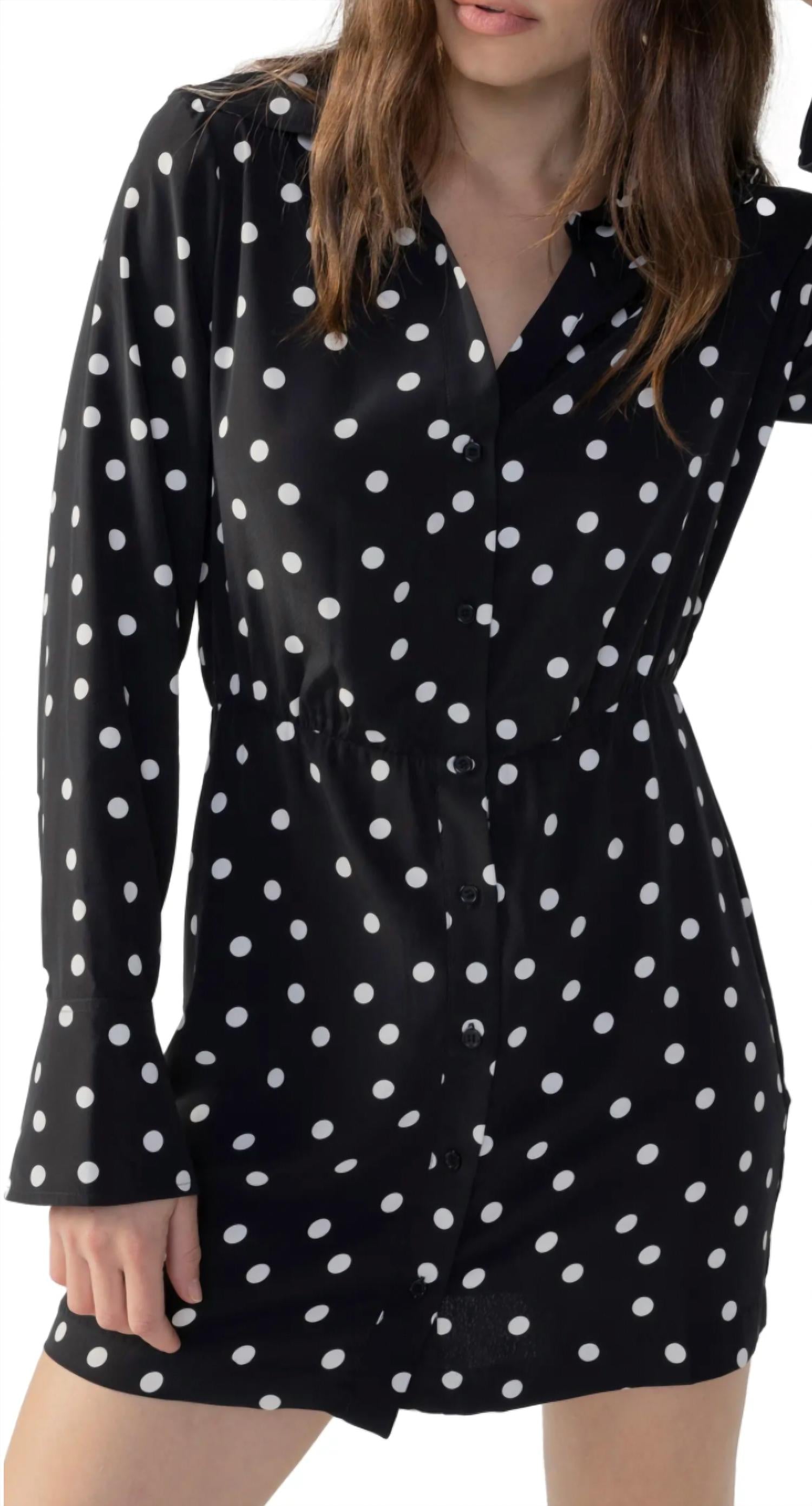 Sanctuary - Modern Polka Dot Shirt Dress