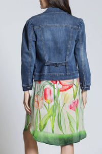Apny - Puff Sleeve Jean Jacket