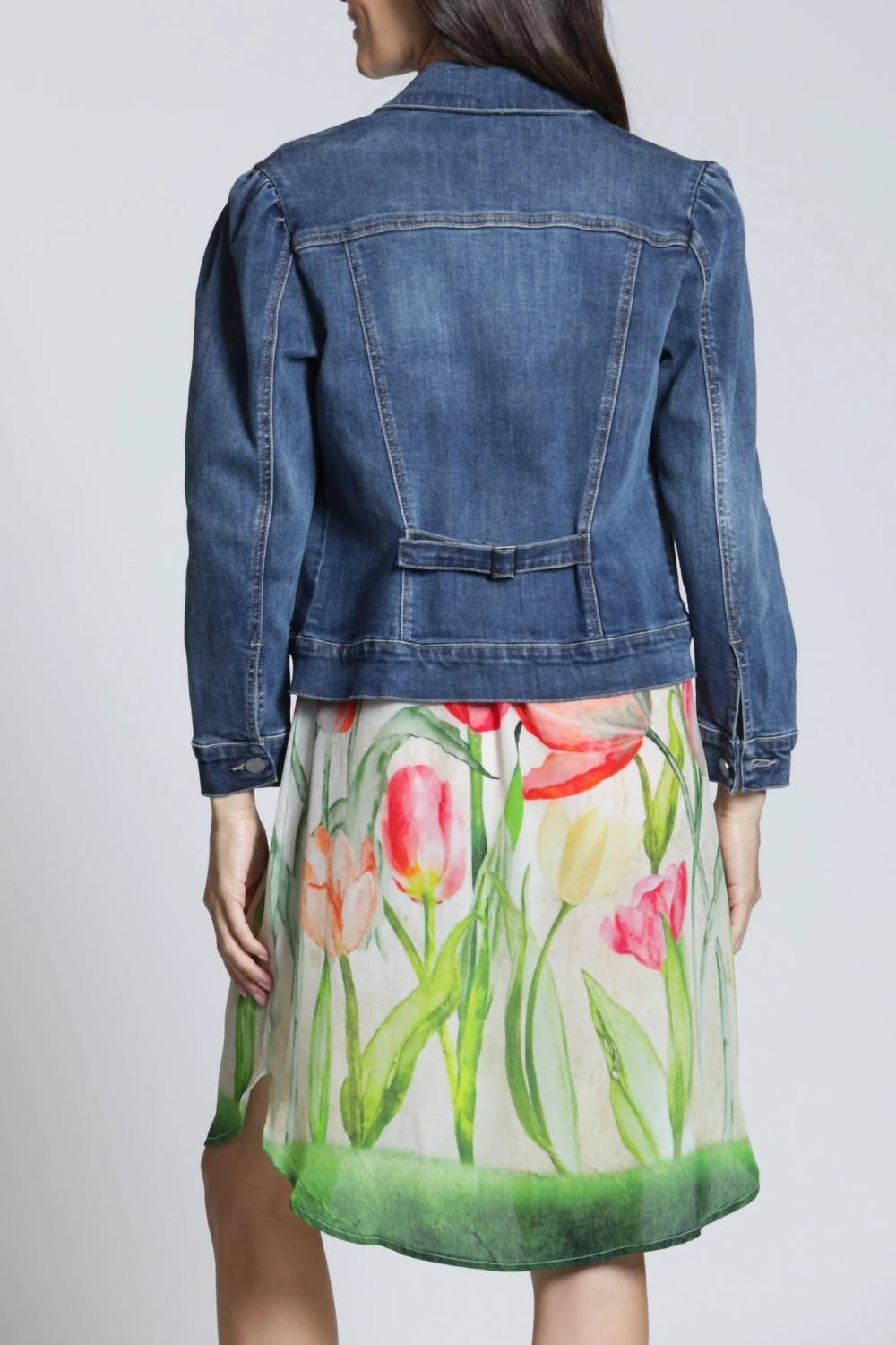 Apny - Puff Sleeve Jean Jacket