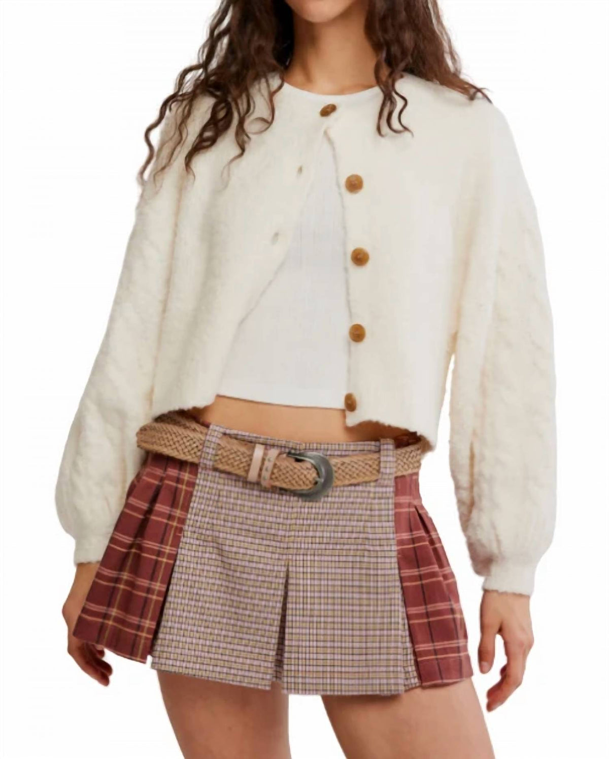 Free People - Sherry Pleated Mini Skirt