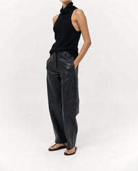 St. Agni Cashmere Blend Top in black - women's tank top - alternate view