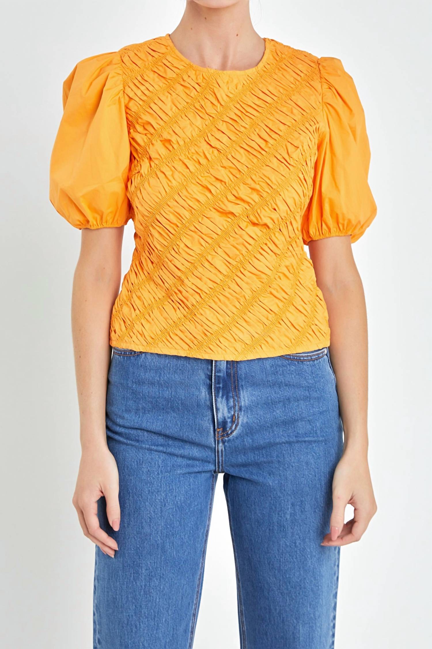 English Factory - Asymmetrical Smocked Top