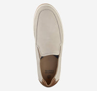 JOHNSTON & MURPHY Men's Bowling Moc Toe Venetian Loafers in beige - men's loafer - detail view