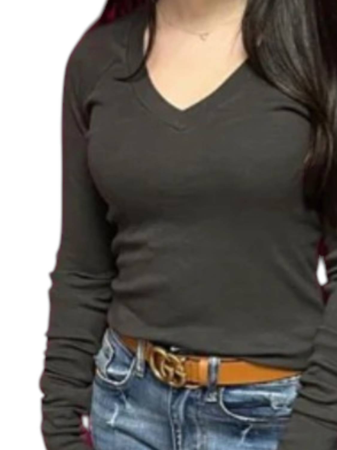 Crown Jewel - Long Sleeve Raglan V Neck Top