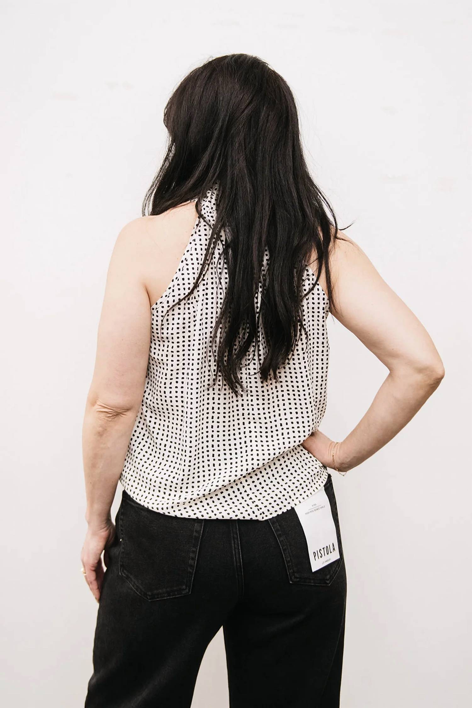 Reset By Jane - TIE NECK SLEEVELESS TOP