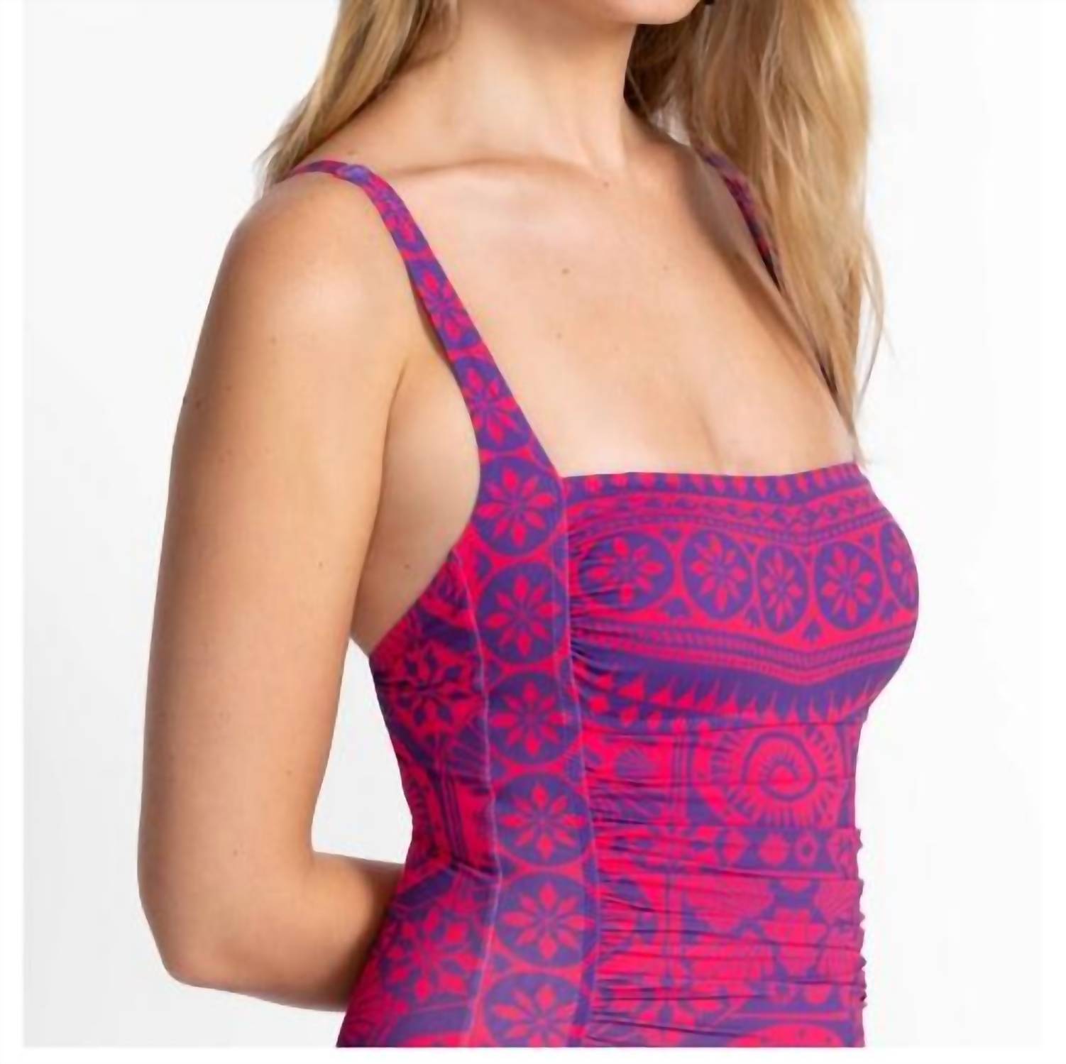 Johnny Was - MARYSOL RUCHED SKIRTED ONE PIECE