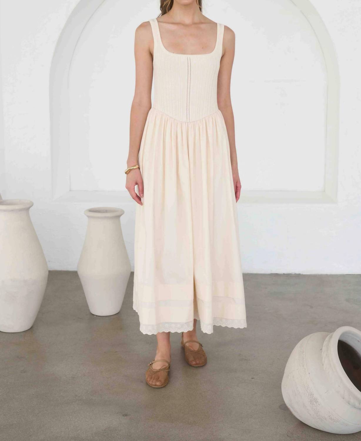 Moon River - Pointelle Maxi Dress
