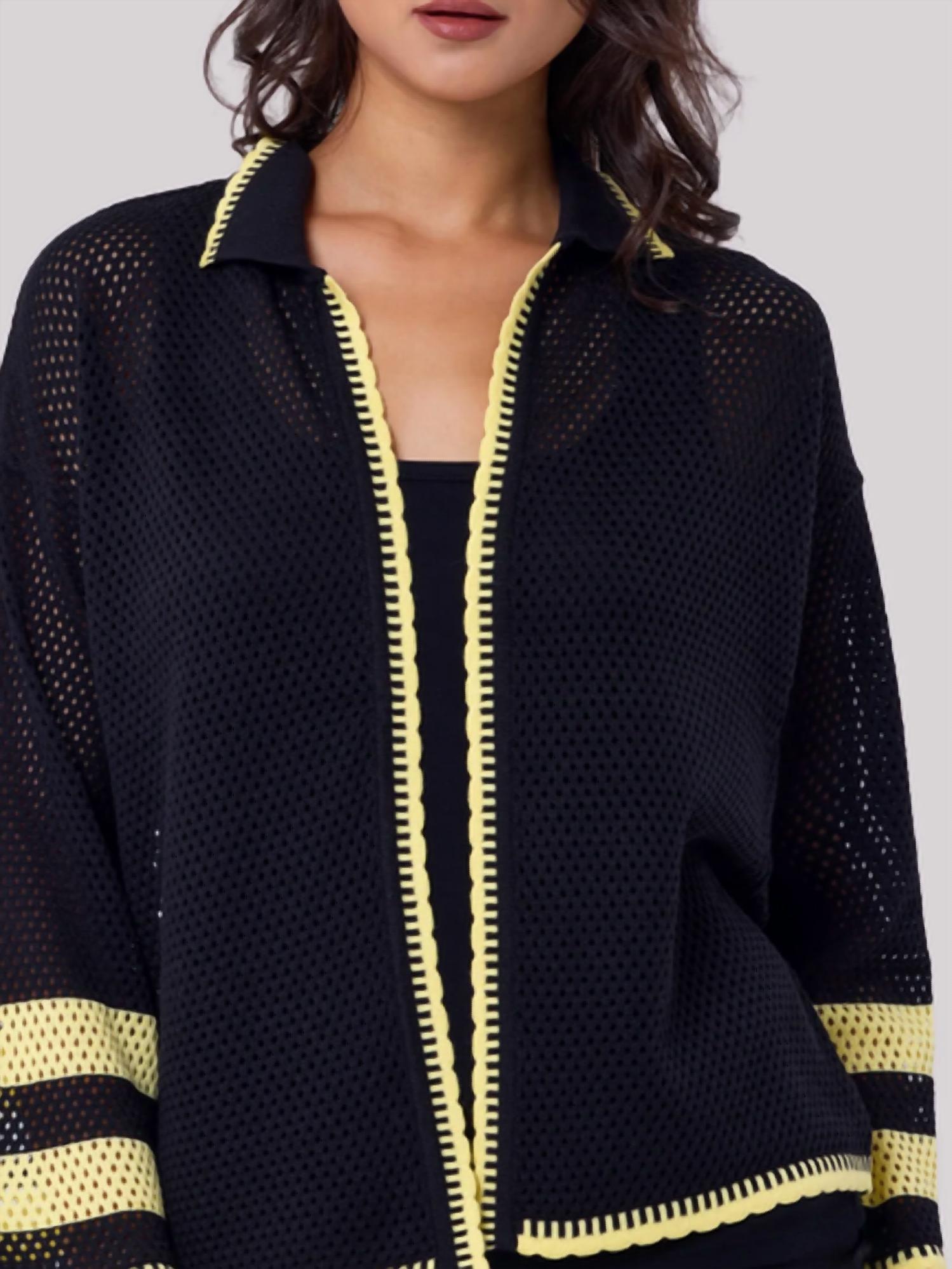Angel Apparel - Crochet Long Sleeves Cardigan